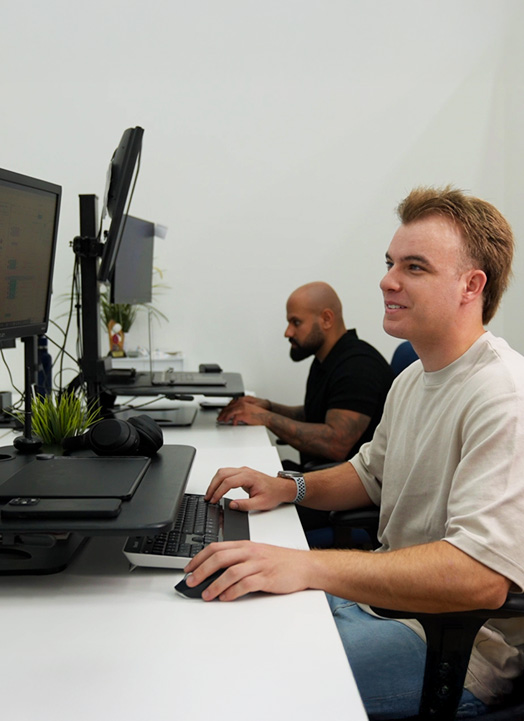 Web Design working on digital performance